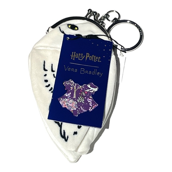 Vera Bradley Harry Potter Forbidden Forest Hedwig the Owl Bag Charm Coin Purse - Picture 4 of 5